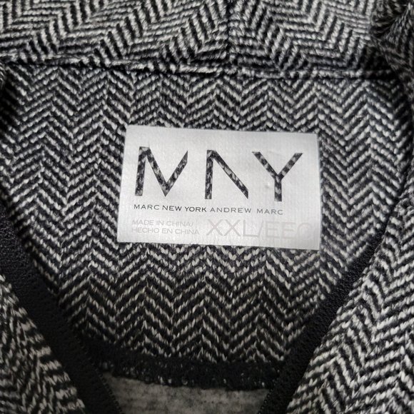 Marc New York Andrew Marc Gray Zip Up Herringbone Jacket Women's Size XXL 922 - Picture 6 of 6
